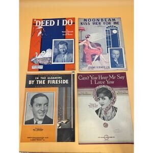Lot of 4 Vintage Sheet Music – Jazz, Romance, and Nostalgia, "Deed I Do"